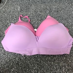 NWT PINK wear everywhere wireless push up bras
